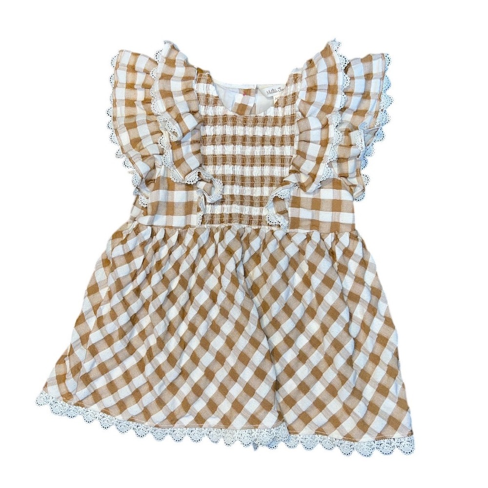 Matilda Jane Top Enchanted Garden Firefly flutter sleeve top Size 8 ruffle smock